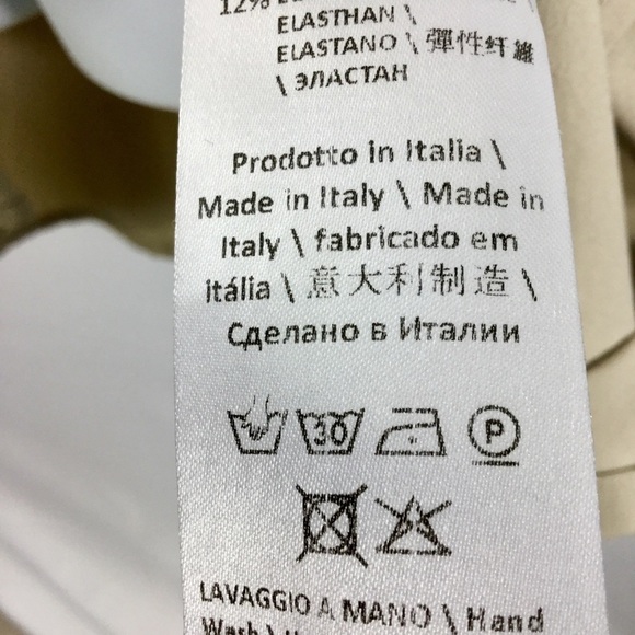 Vintage 90’s Tadaski Italy Tan Sleeveless Front Knot Bodycon Mini Dress Size M - Picture 8 of 9